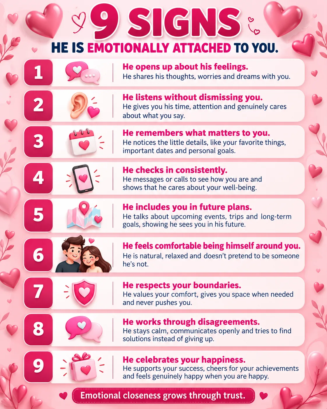 9 Signs He Is Emotionally Attached to You 9 Signs He Is Emotionally Attached to You